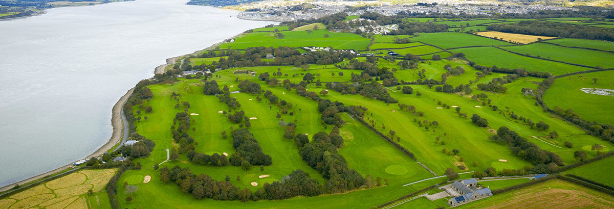 aerial view of golf course